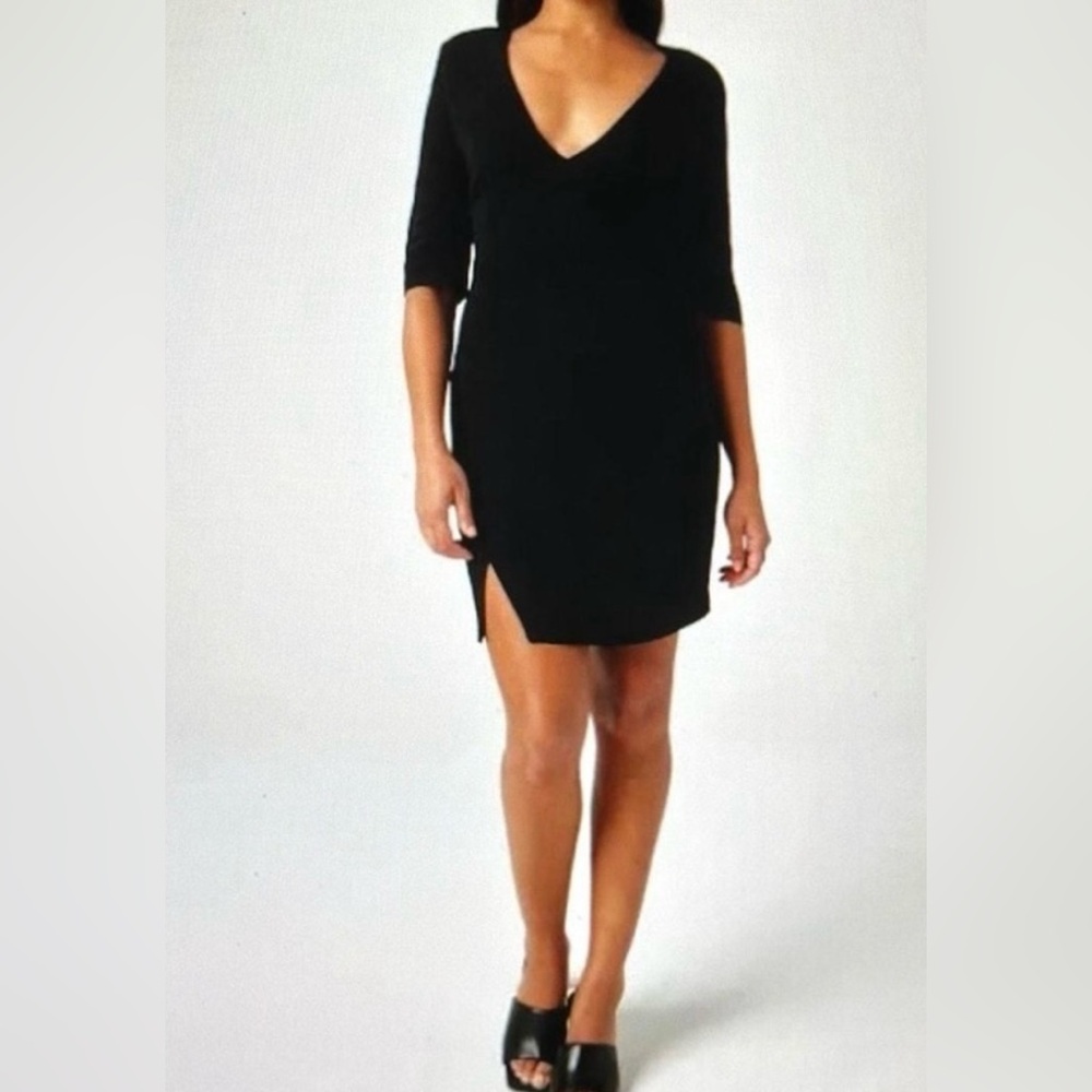 Lita by Ciara Sculptural Made in Italy Mini Black Dress